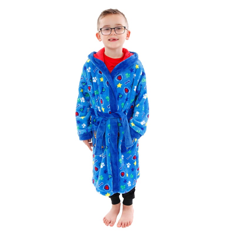 Paw Patrol Robe | Chase Kids Robes | Fleece Boys Bathrobe Size 3T Blue - Image 3